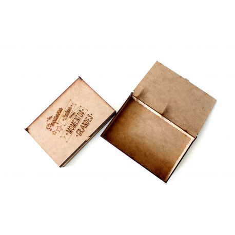 Caja de madera troquelada personalizable